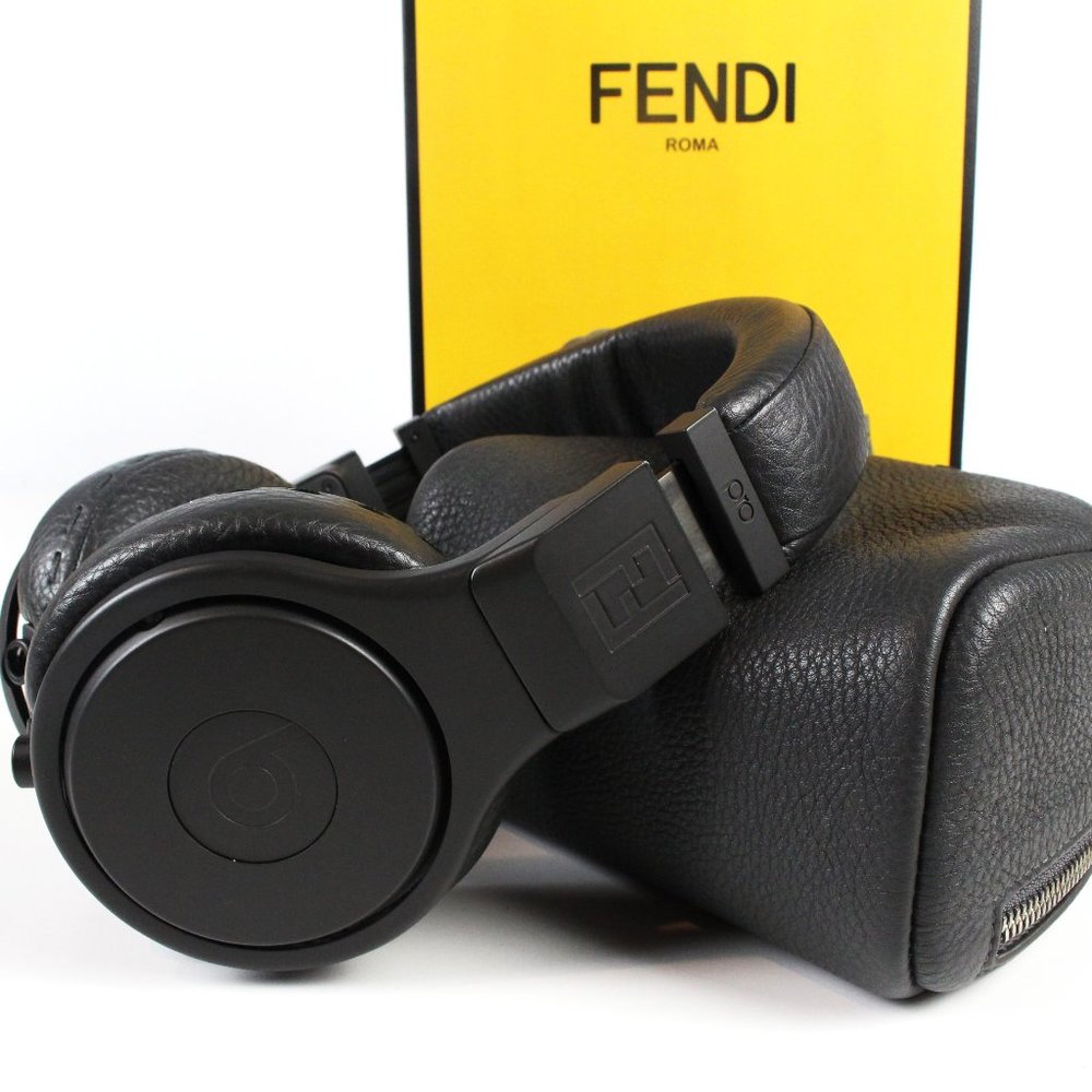 Fendi Gray Beats Pro Leather Headphones